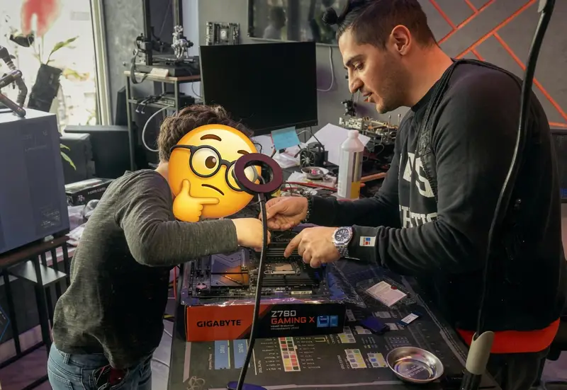 Building a gaming PC together in the workshop